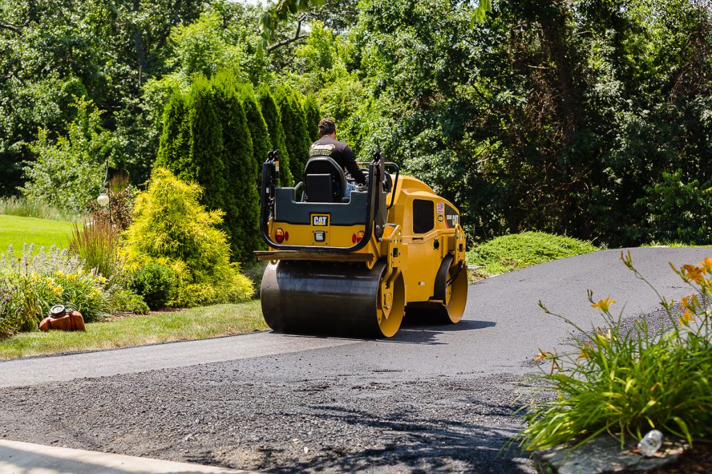 The same New Hampshire driveway after excavation and asphalt paving by Young's Excavating & Paving LLC