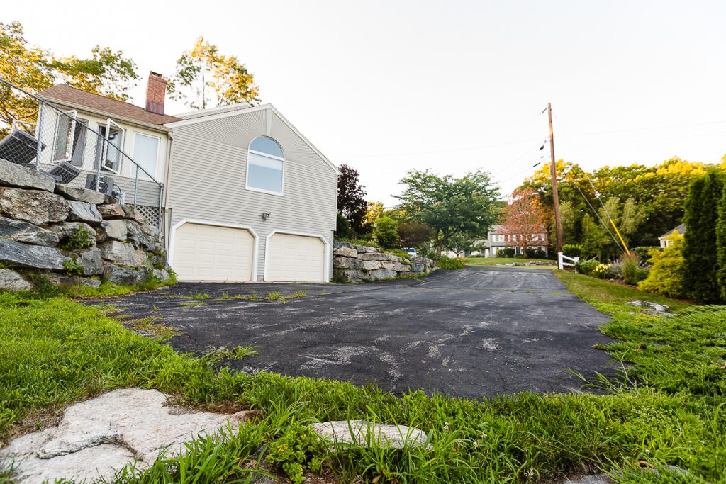 Residential driveway before excavation and paving in New Hampshire, photo 3 of 6
