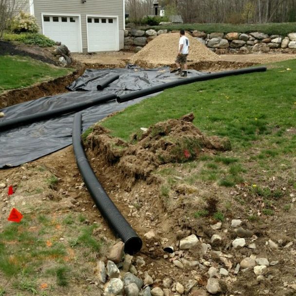 Drainage installed to move water away.