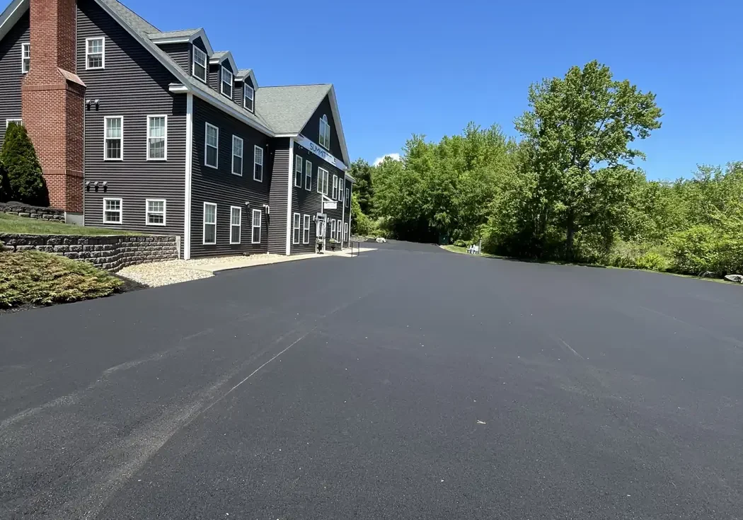 New asphalt surface on the rear parking lot at Summit Title Services.