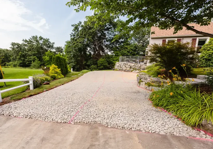 Compacted gravel base graded and ready for asphalt, Young's Excavating & Paving LLC, 37 Washington St, Penacook, NH.